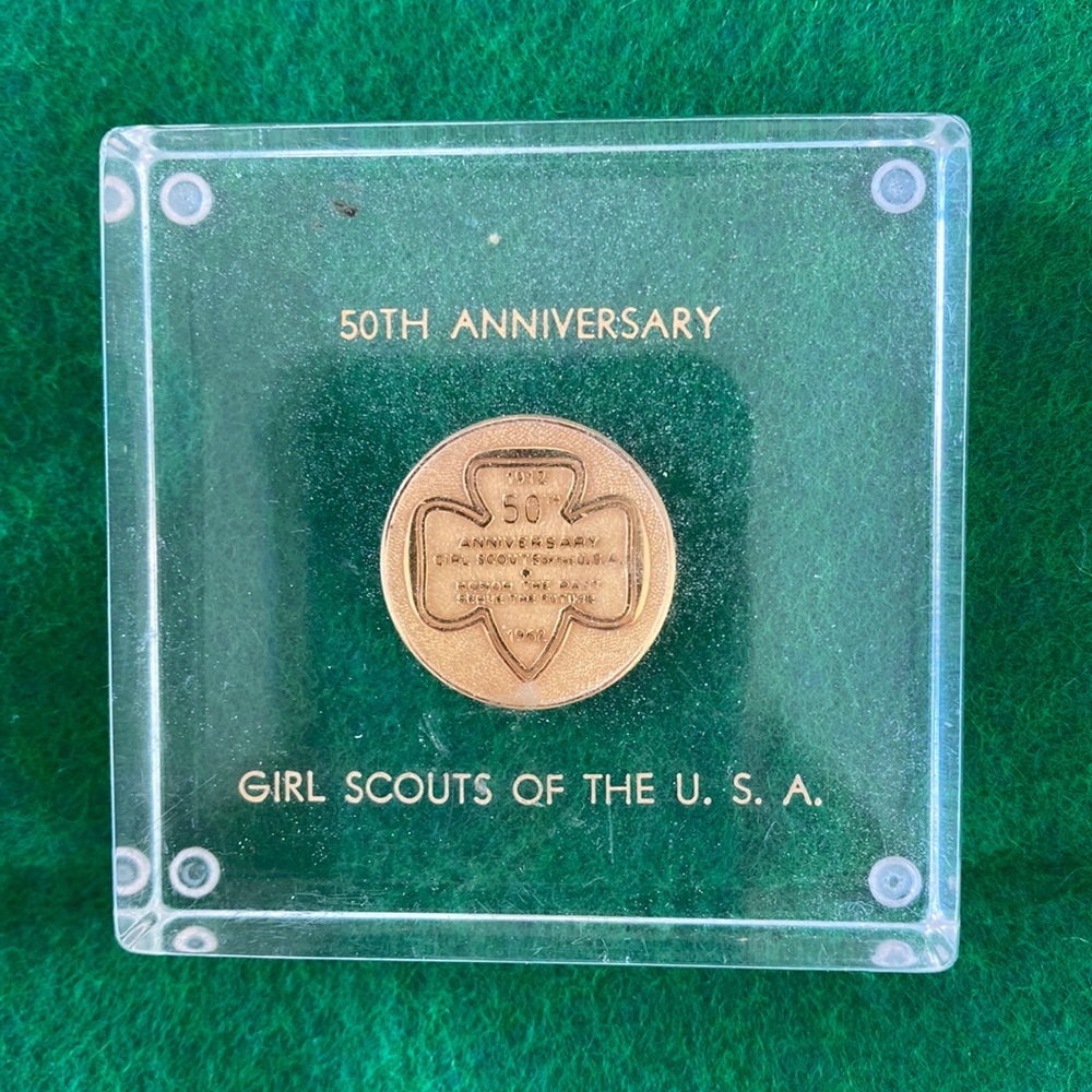 Girl Scout 50th Anniversary Paper Weight Vintage 1962
